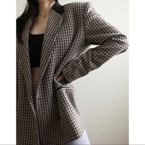 Vintage • 100% wool plaid blazer